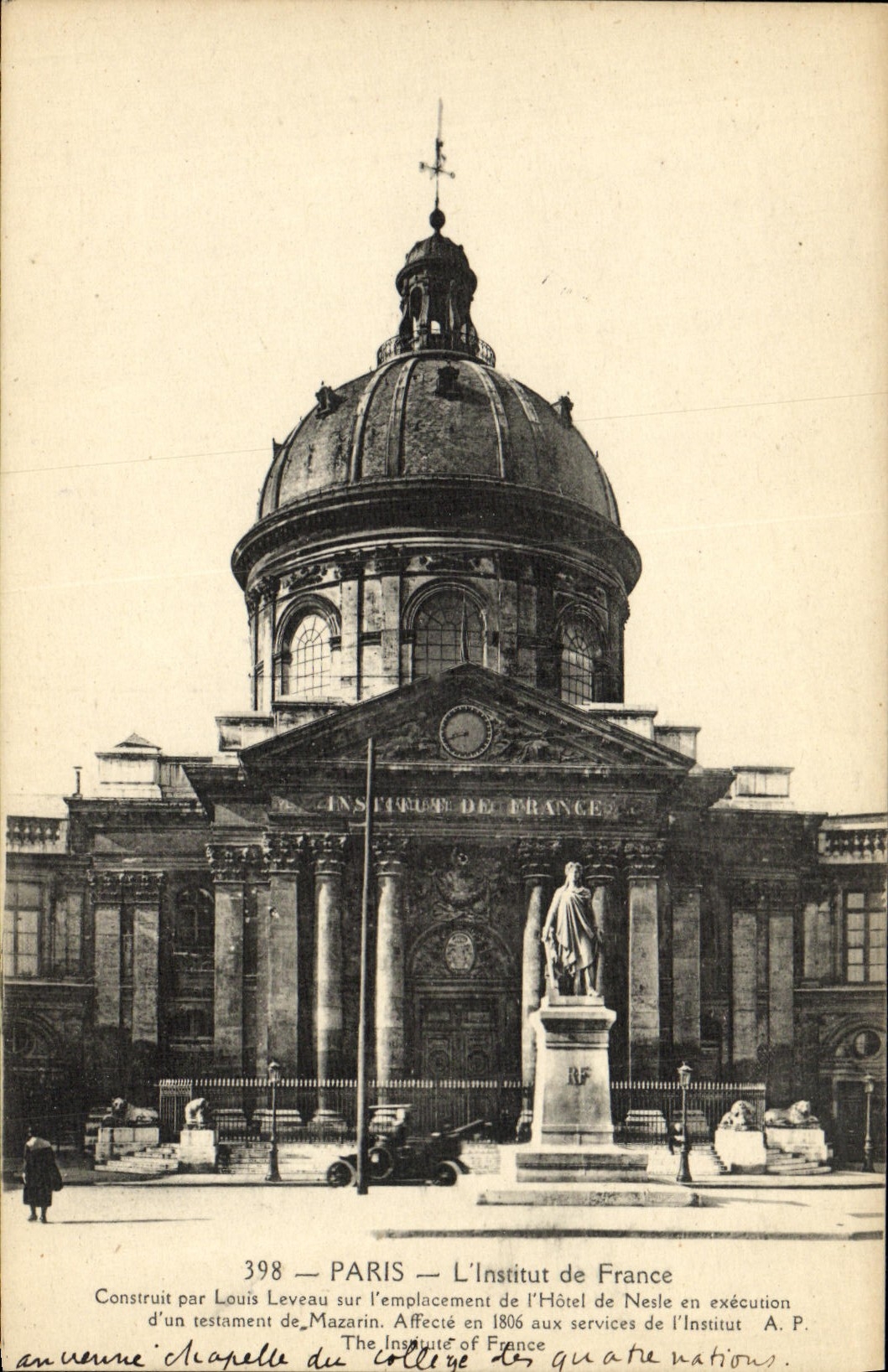 CPA Paris L'Institut De Ftance