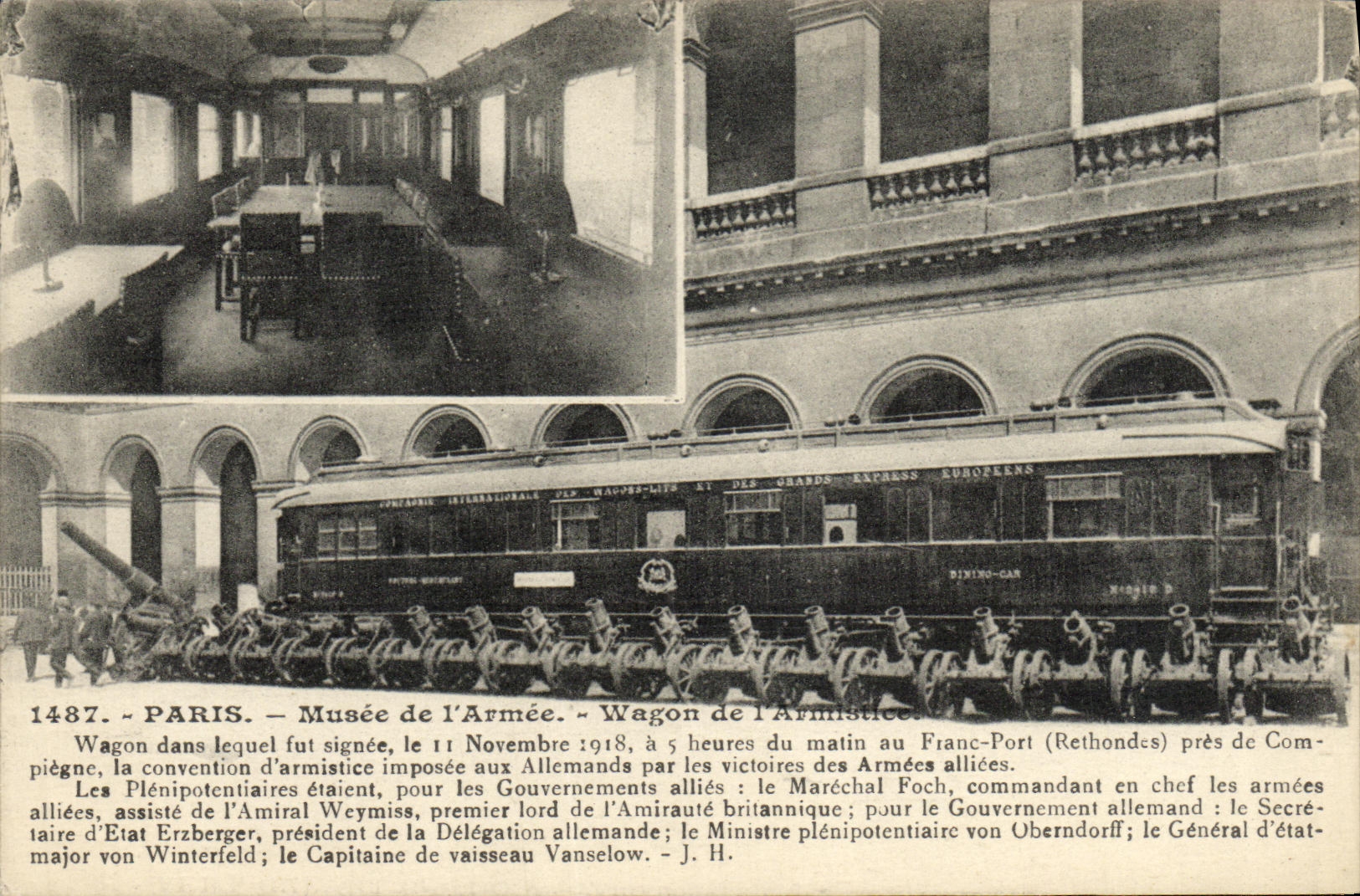 CPA Paris Musee De l'Armee Wagon de l'armistice Militaria
