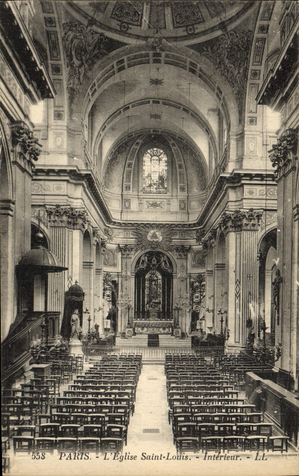 CPA Paris L'Eglise Saint Louis Interieur