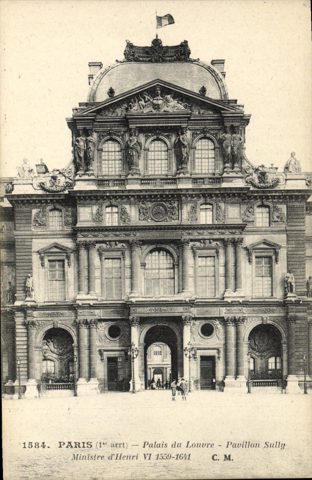 El paladar de París de la POSTAL de la VENDIMIA de la casa de la lumbrera Sully a ministro de Enrique IV