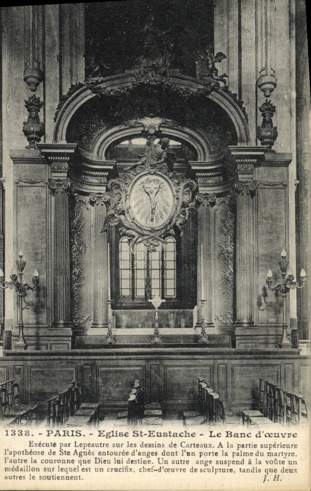 CPA Paris Eglise St Eustache Le Banc D'Oeuvre