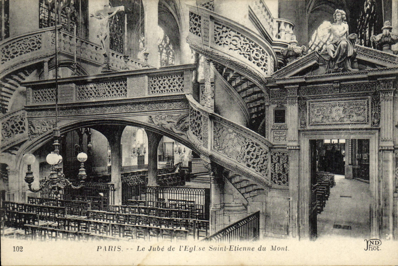 CPA Paris Le Jube de L'Eglise Saint Etienne du Mont