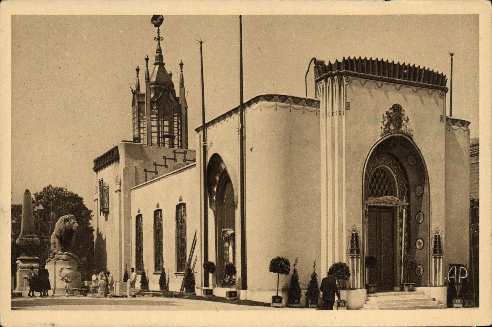Feria de París de la POSTAL de la VENDIMIA de la casa nacional de los artes decorativos del Reino Unido