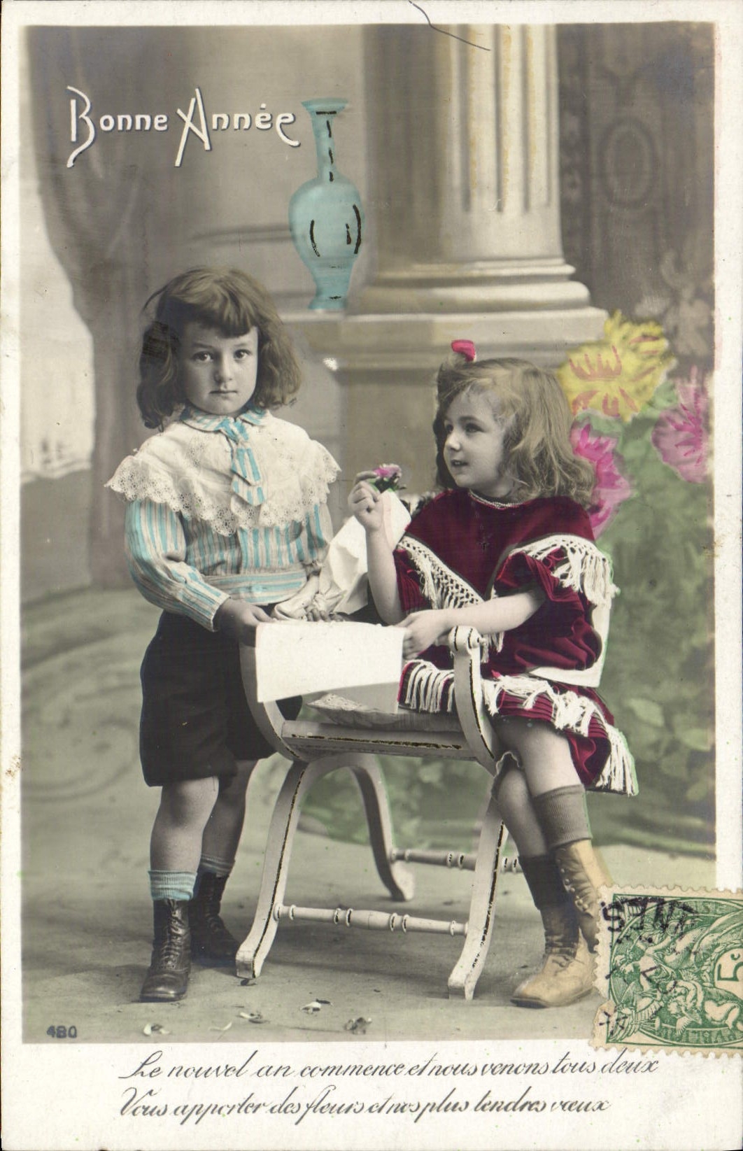 CPA Bonne Annee Enfants