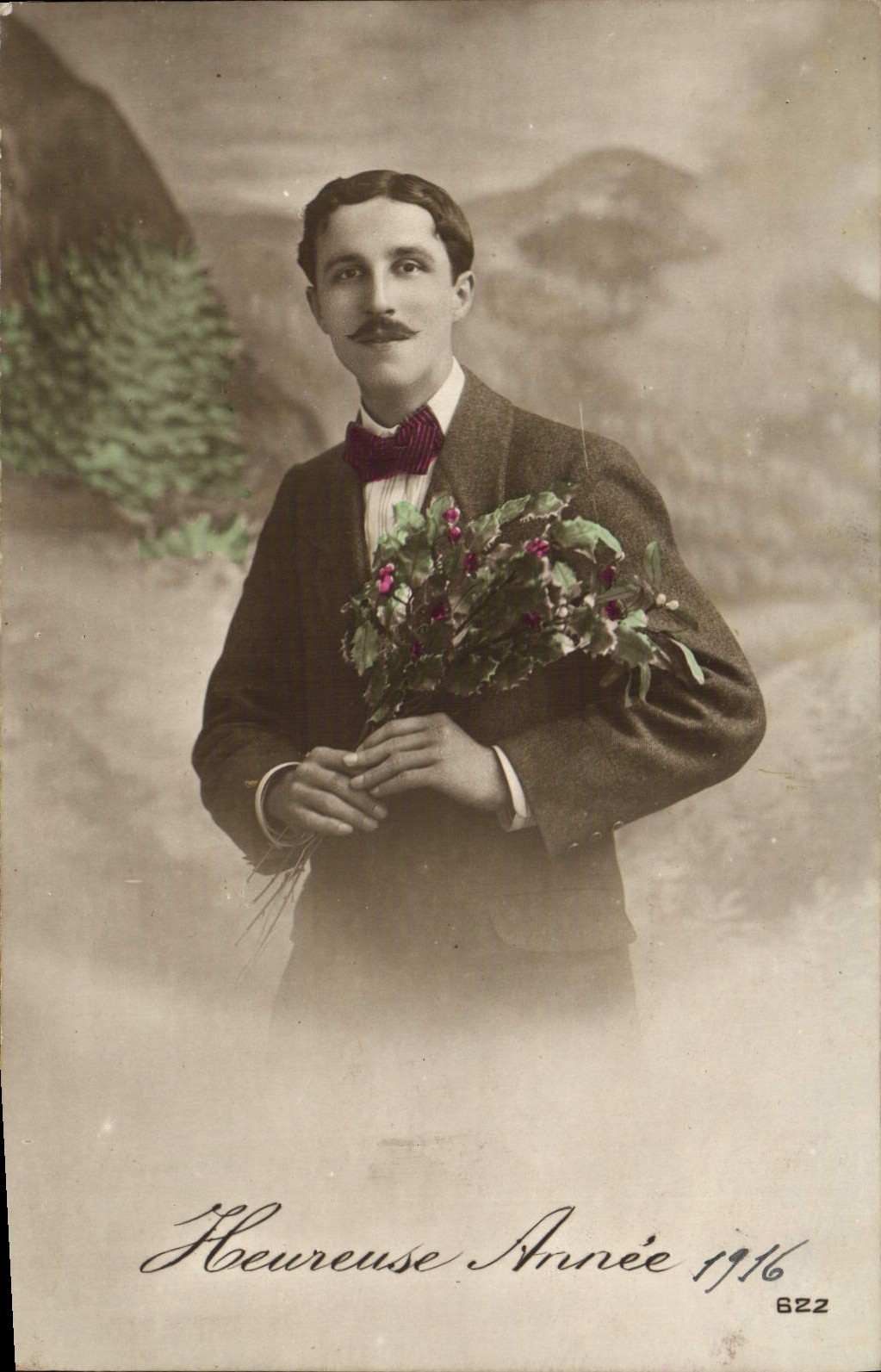 CPA Bonne Annee Homme