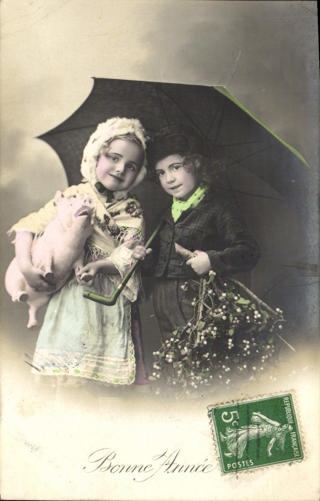 CPA Bonne Annee Enfants