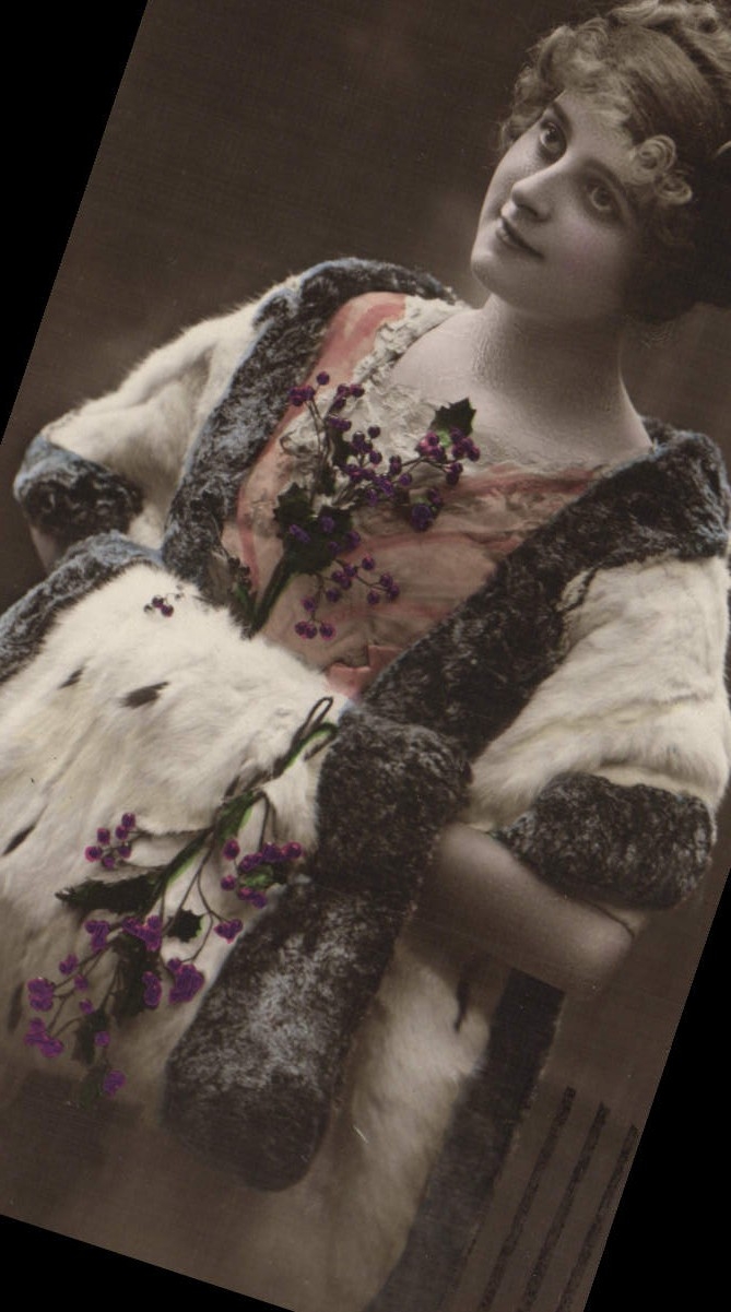 CPA Bonne Annee Femme