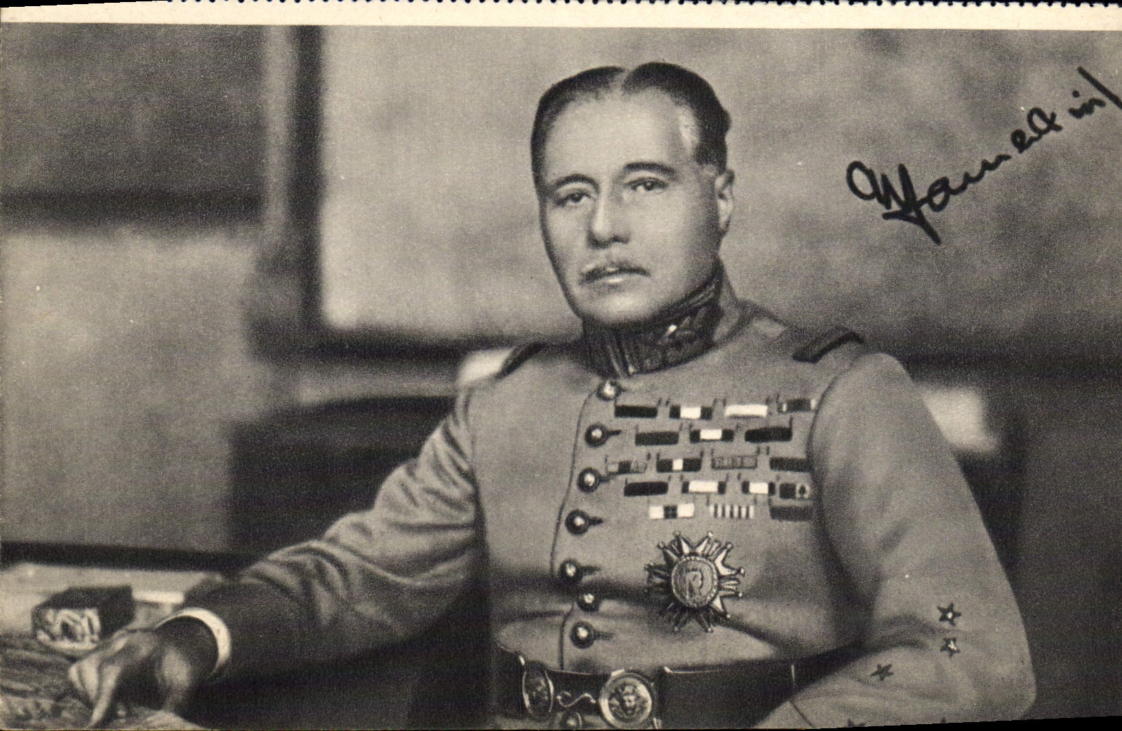 POSTAL MODERNA vice presidente de general Gamelin de Militaria del consejo superior de la guerra