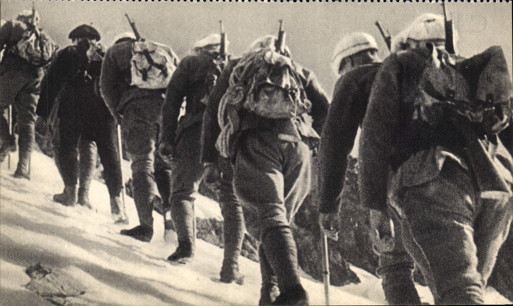 POSTAL MODERNA escuela de Militaria de los cazadores alpestres de la alta montaña