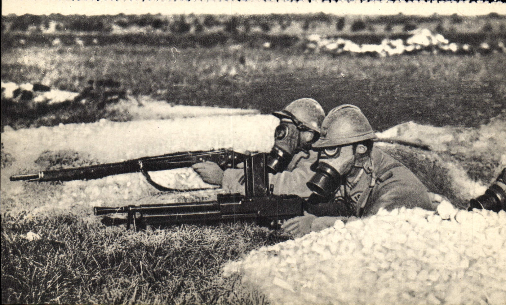 POSTAL MODERNA alarmas de Militaria con los gases