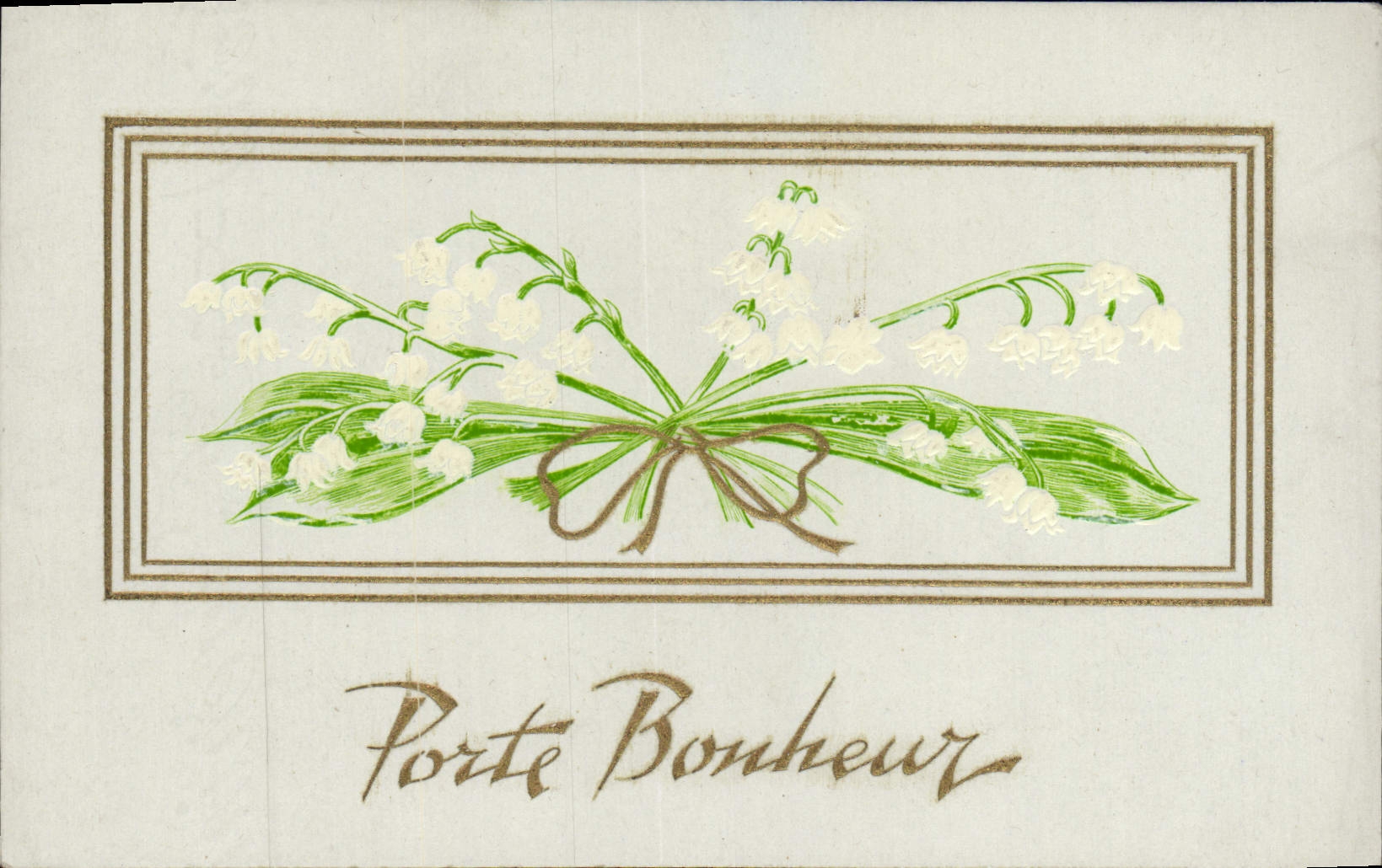 CPA Porte Bonheur Fleurs Muguet