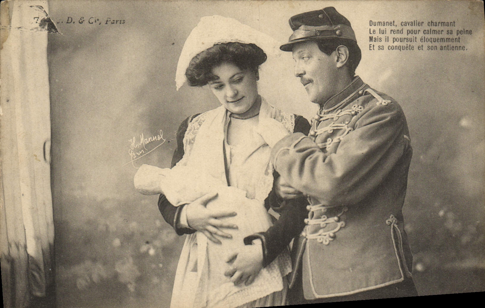 CPA Fantaisie Femme Militaria 