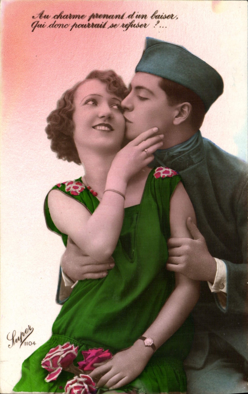 CPA Fantaisie Femme Militaria 