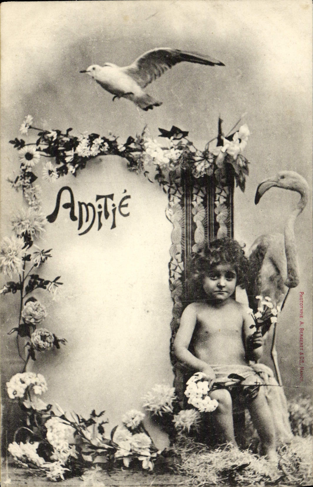 CPA Amitie Enfant Flamand rose