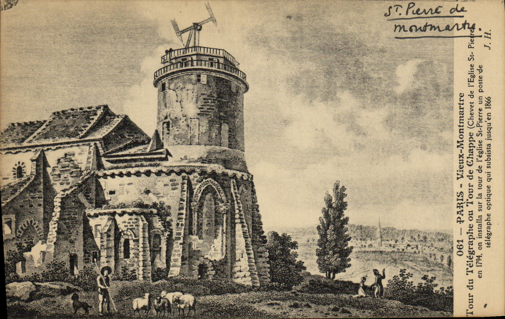 CPA Paris Vieux Montmartre 