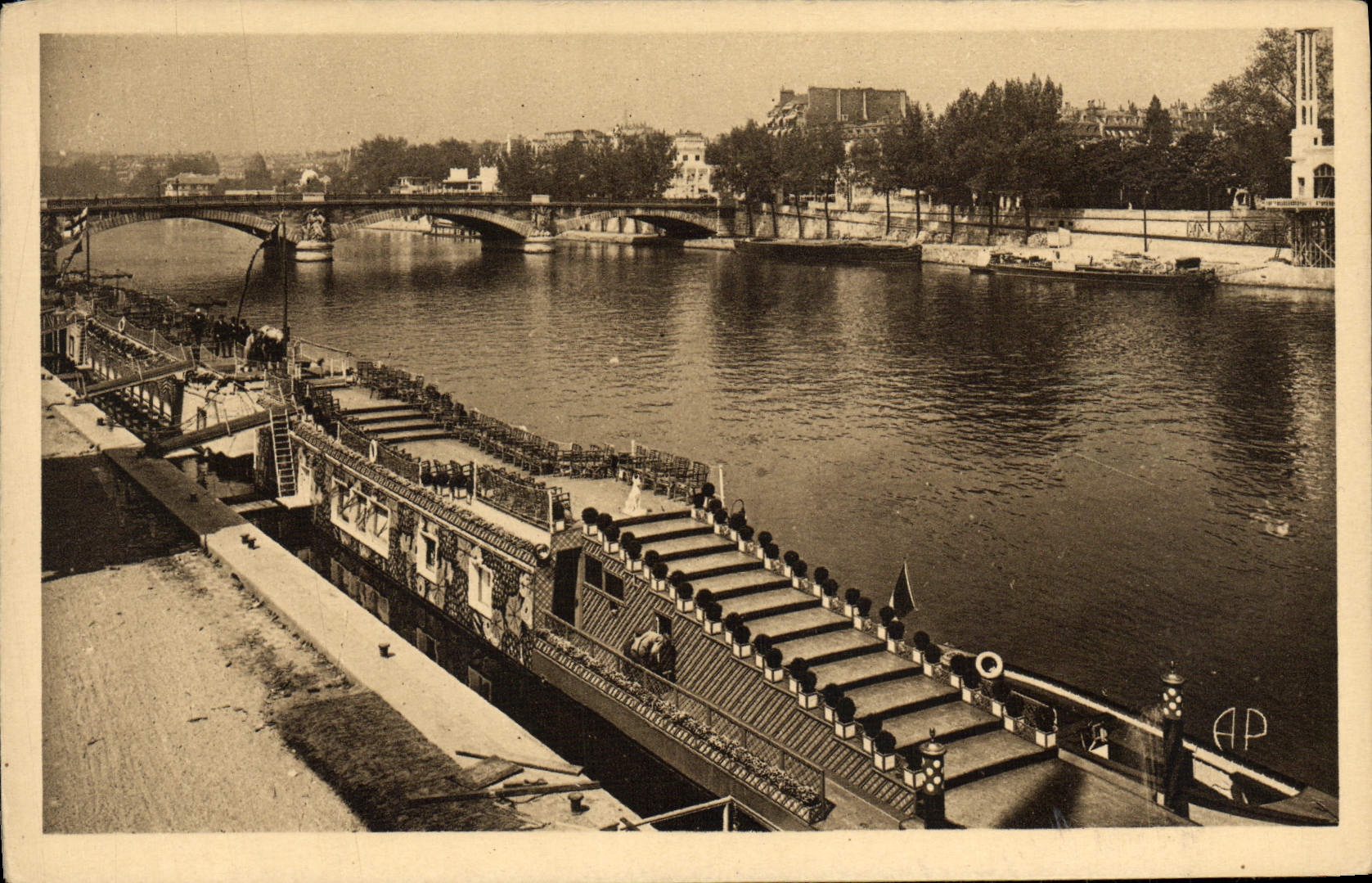 Feria de París de la POSTAL de la VENDIMIA del órgano decorativo del placer del amor de Paul Poiret de las lanchas a remolque de los artes