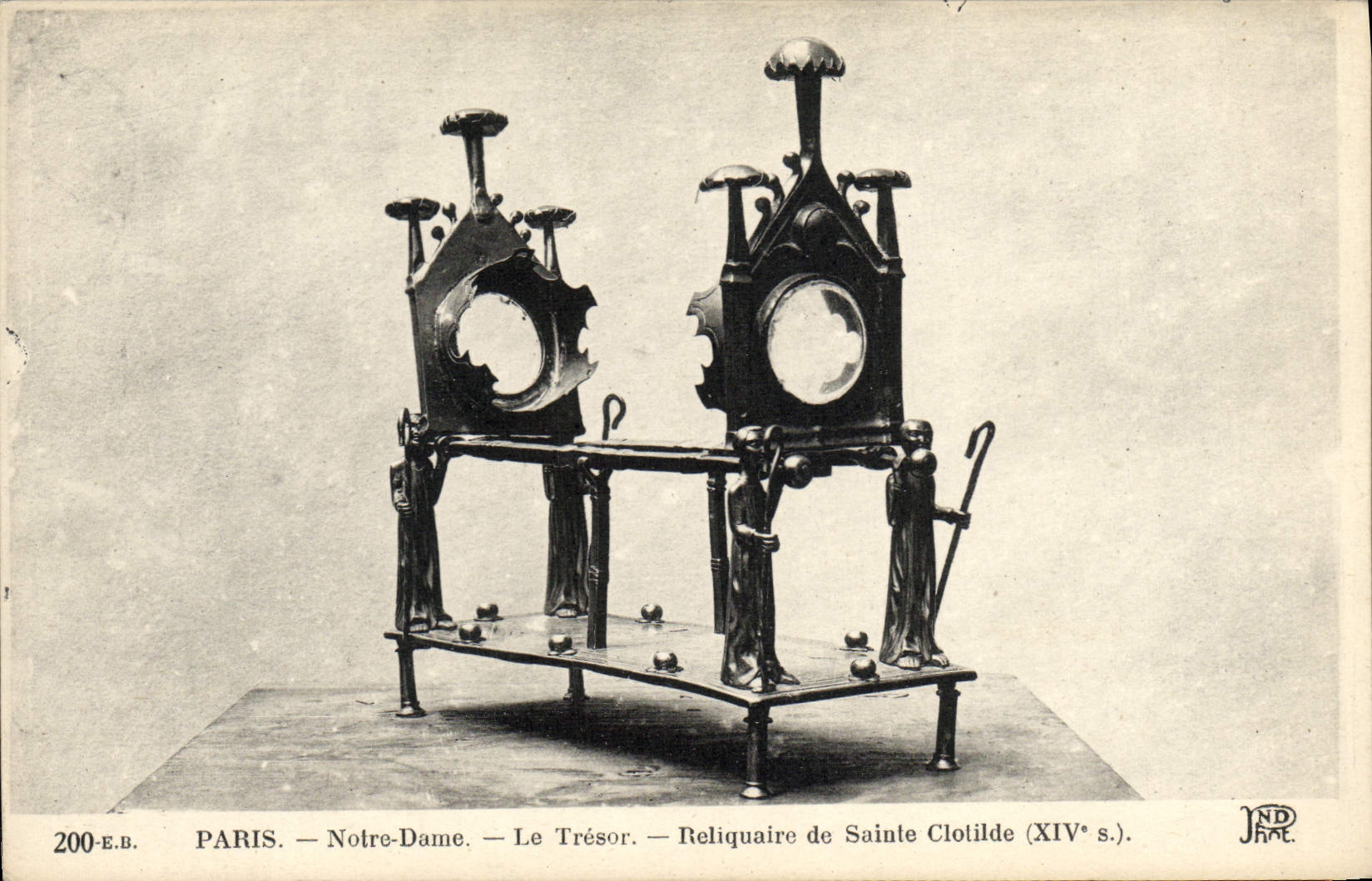 VINTAGE POSTCARD Paris the Treasury Reliquary of Sainte Clotilde