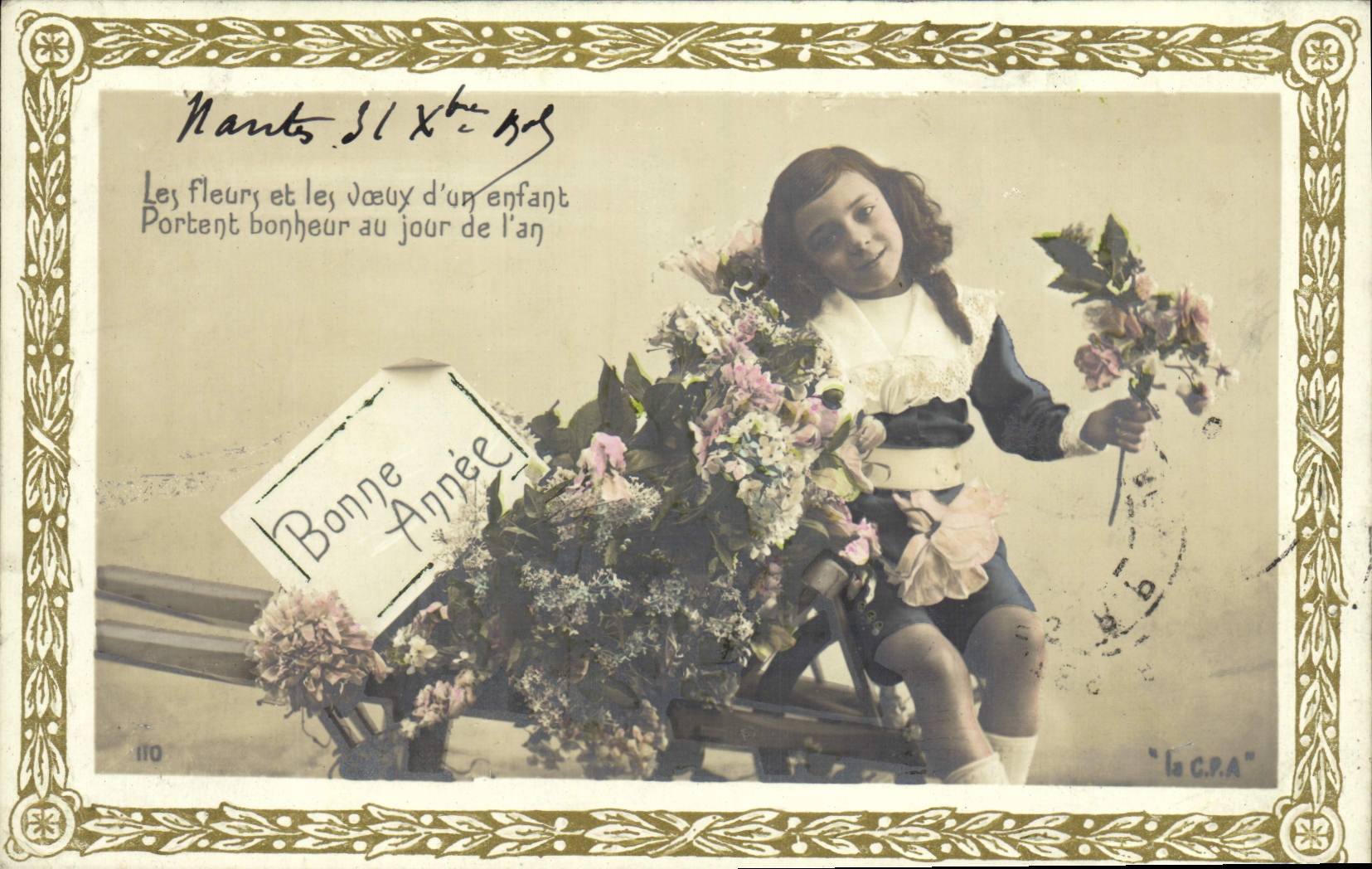 CPA Bonne Annee Enfant