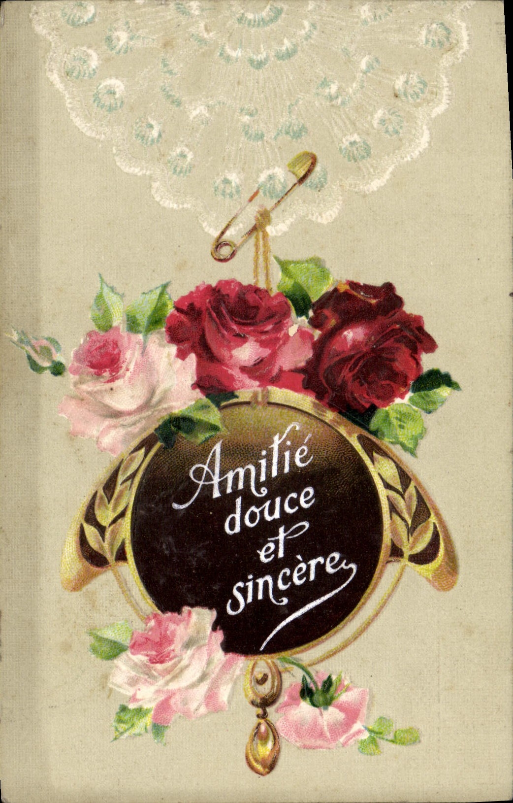 CPA Amitie Douce et Sincere Fleurs