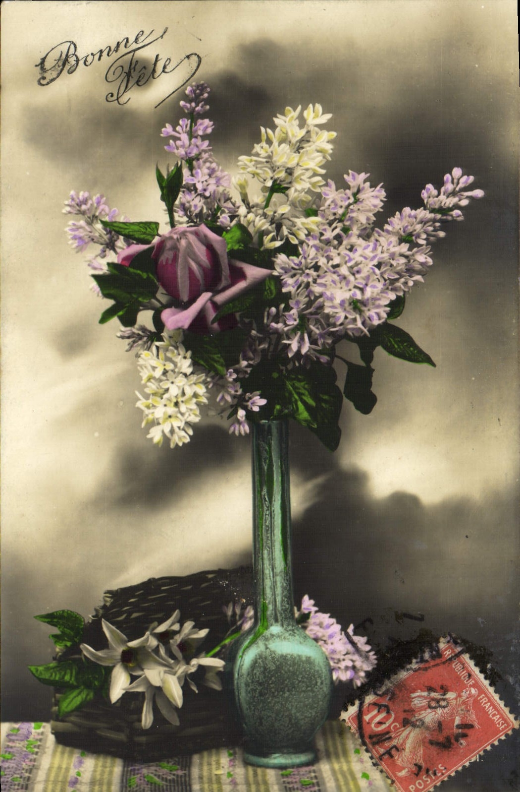 CPA Bonne fete Fleurs 