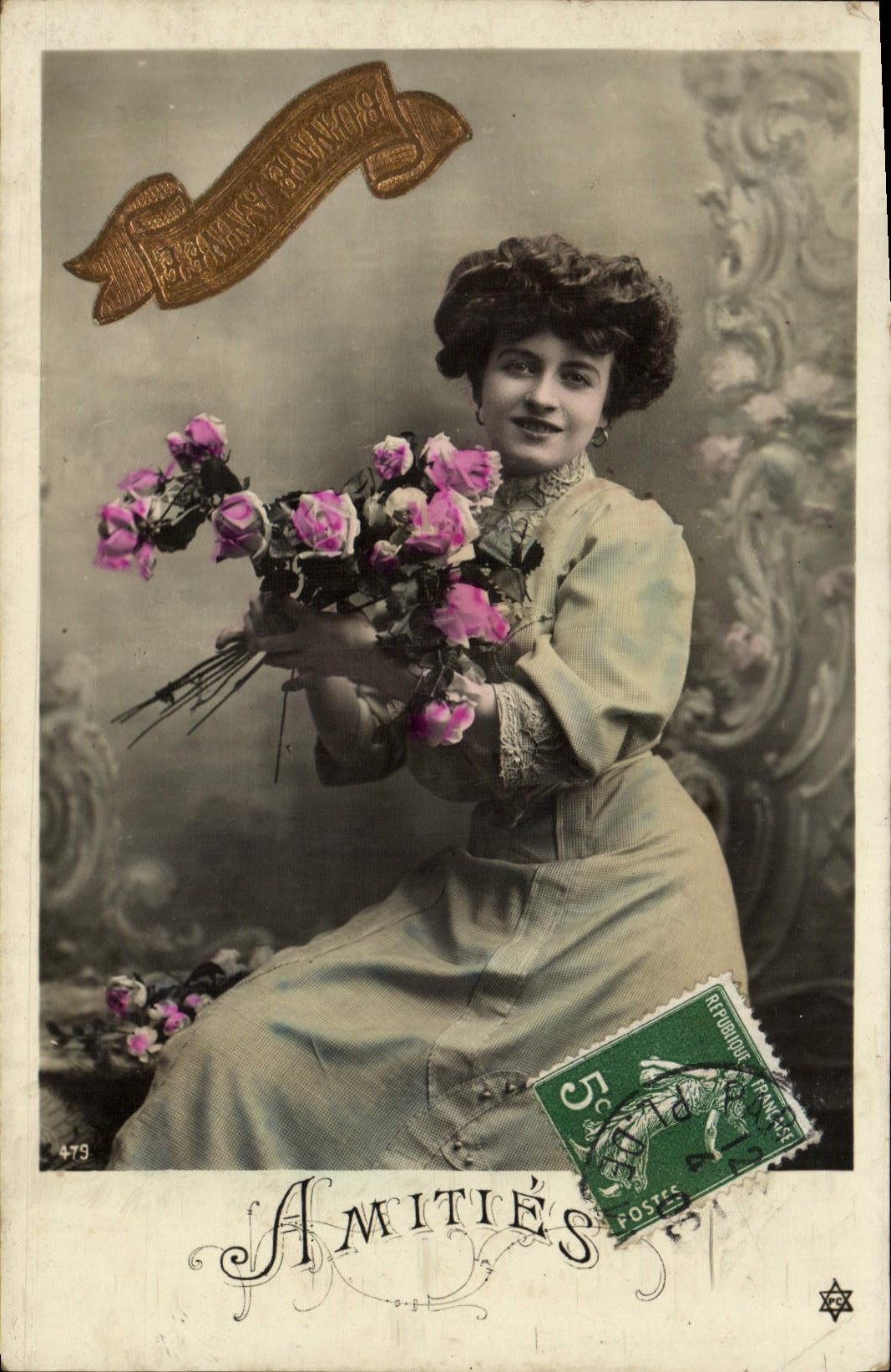 VINTAGE POSTCARD Fantasy Friendships Woman