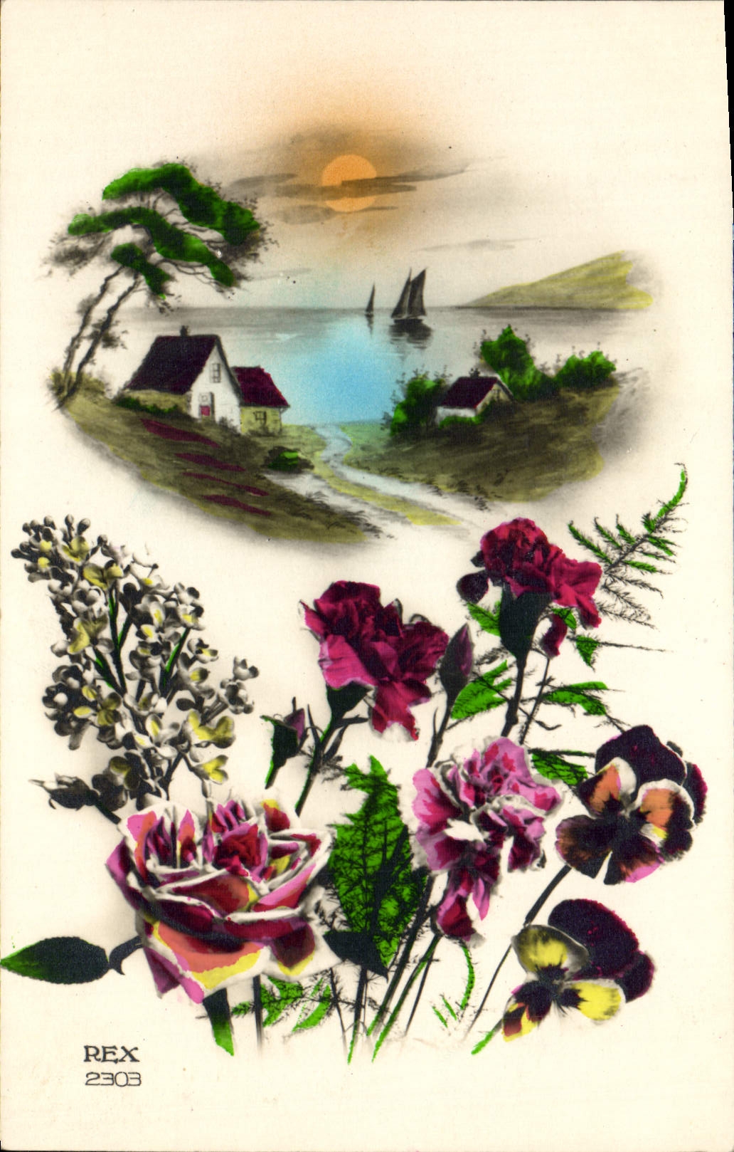 CPA Fantaisie Fleurs