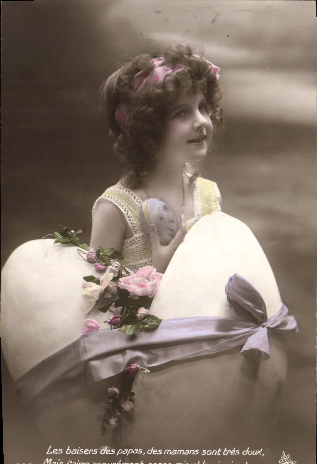 CPA Fantaisie Enfant Les baisers des papas