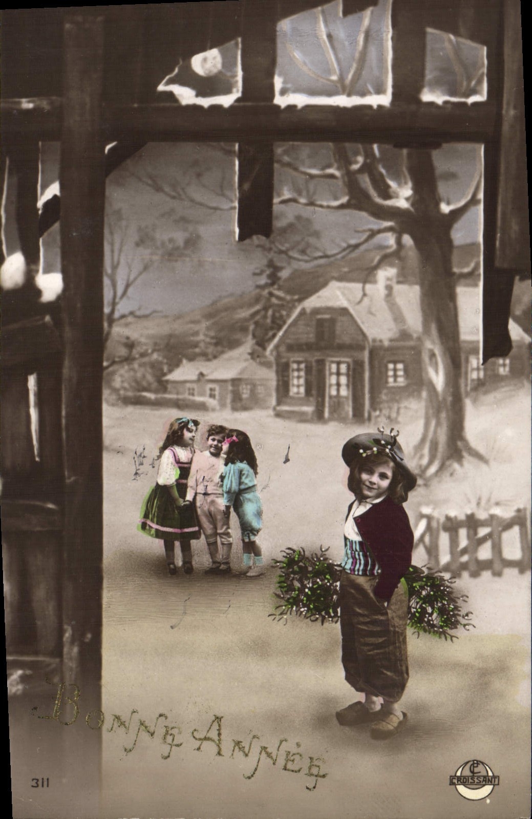 CPA Fantaisie Bonne Annee Enfants