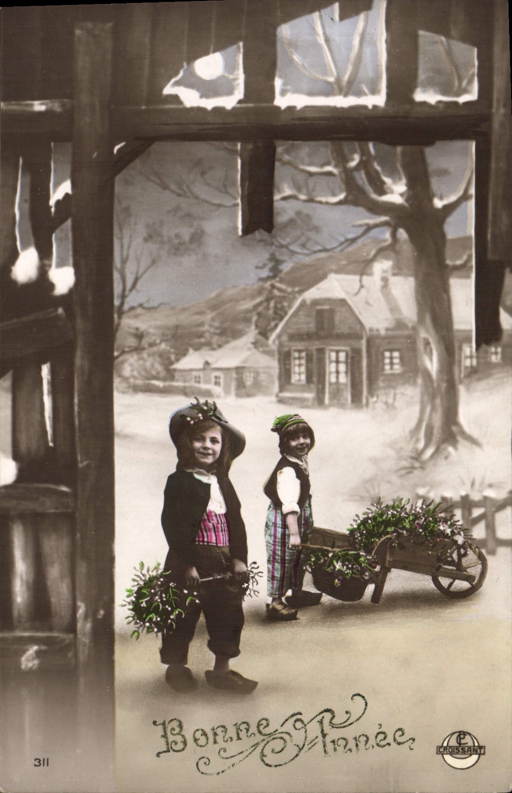 CPA Fantaisie Bonne Annee Enfants