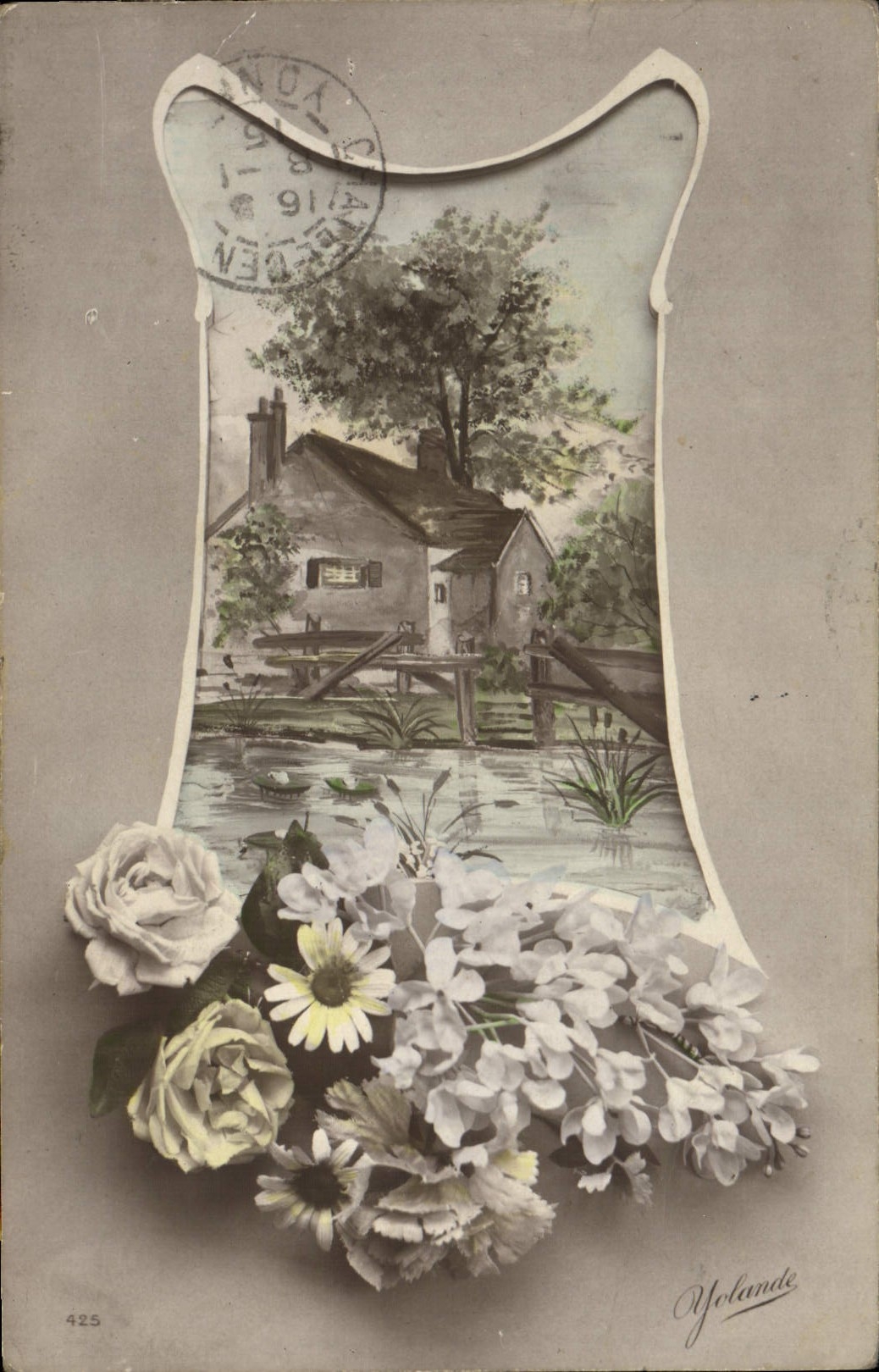 CPA Fantaisie Fleurs 