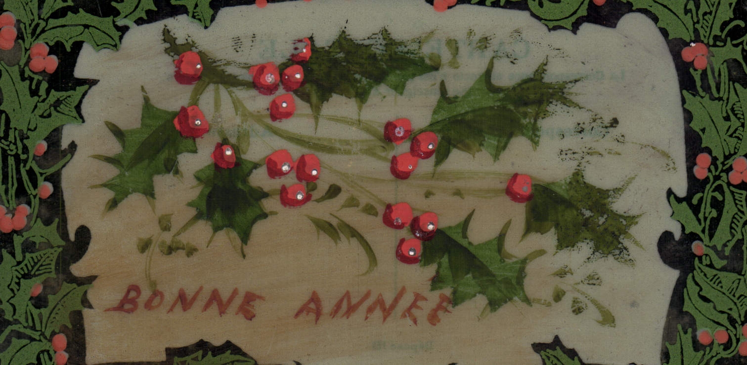 CPA Bonne Annee carte transparente 