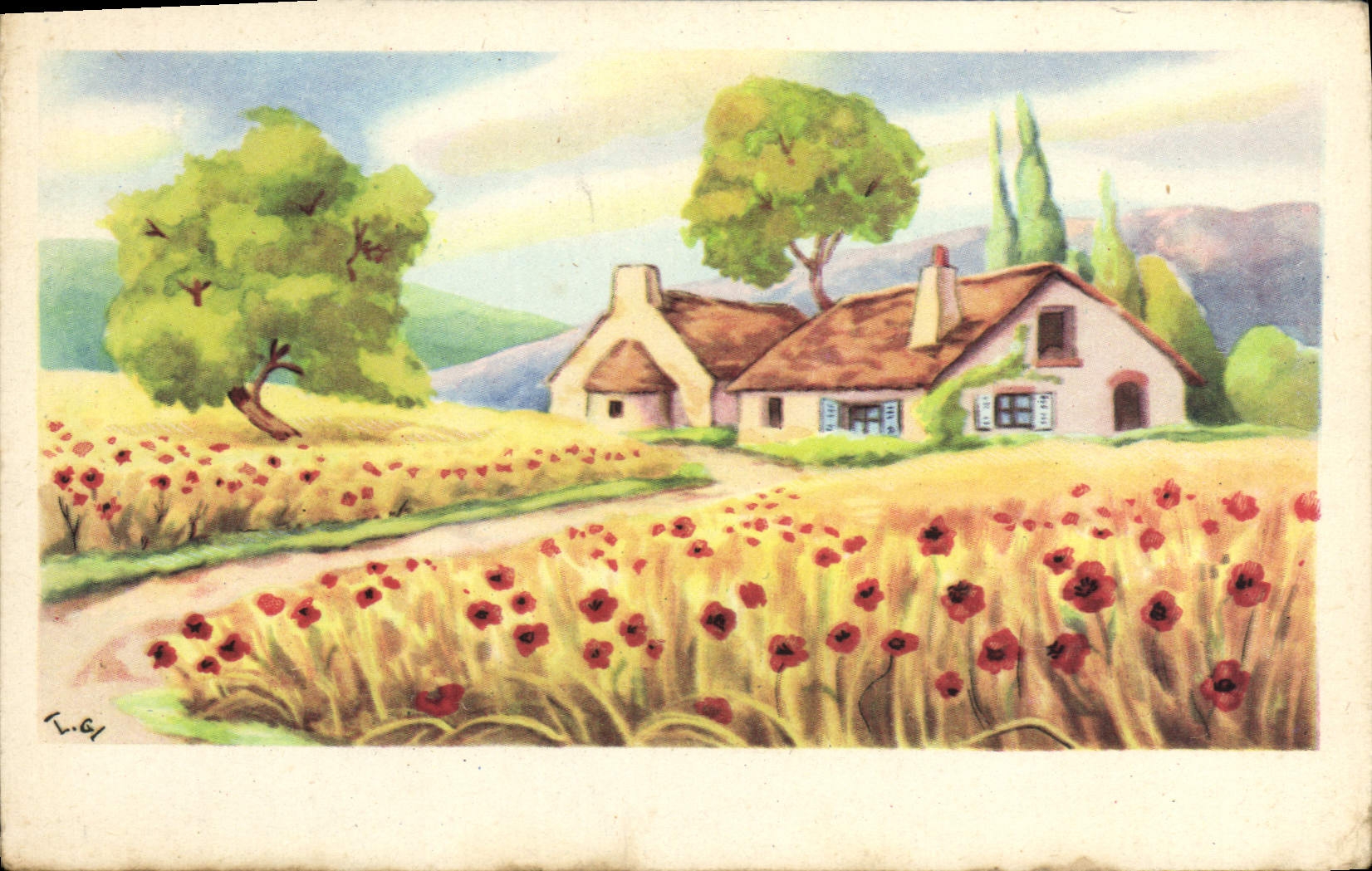 CPA Maison a la campagne 