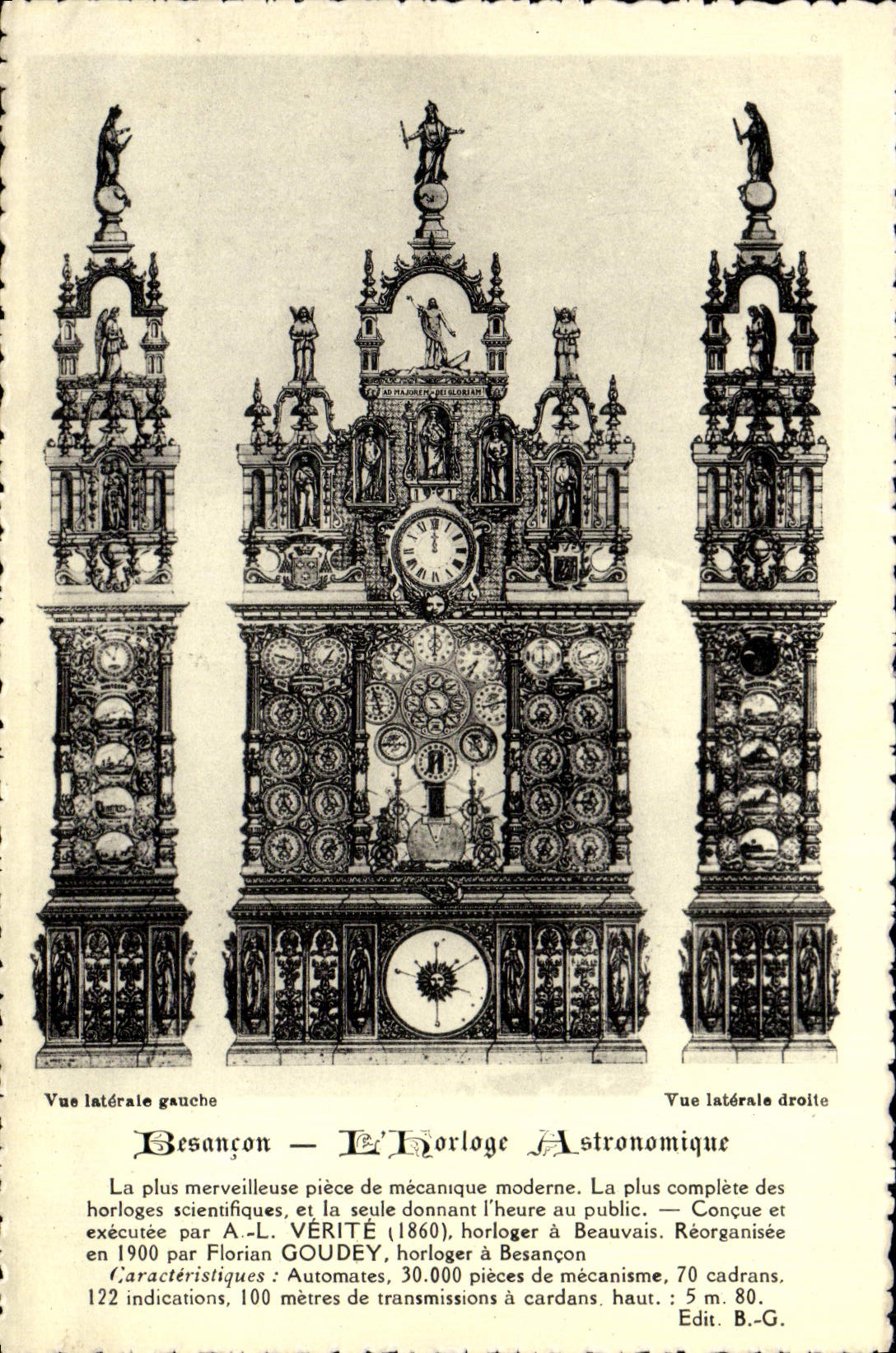 CPA Besançon L'Horloge Astronoimique 