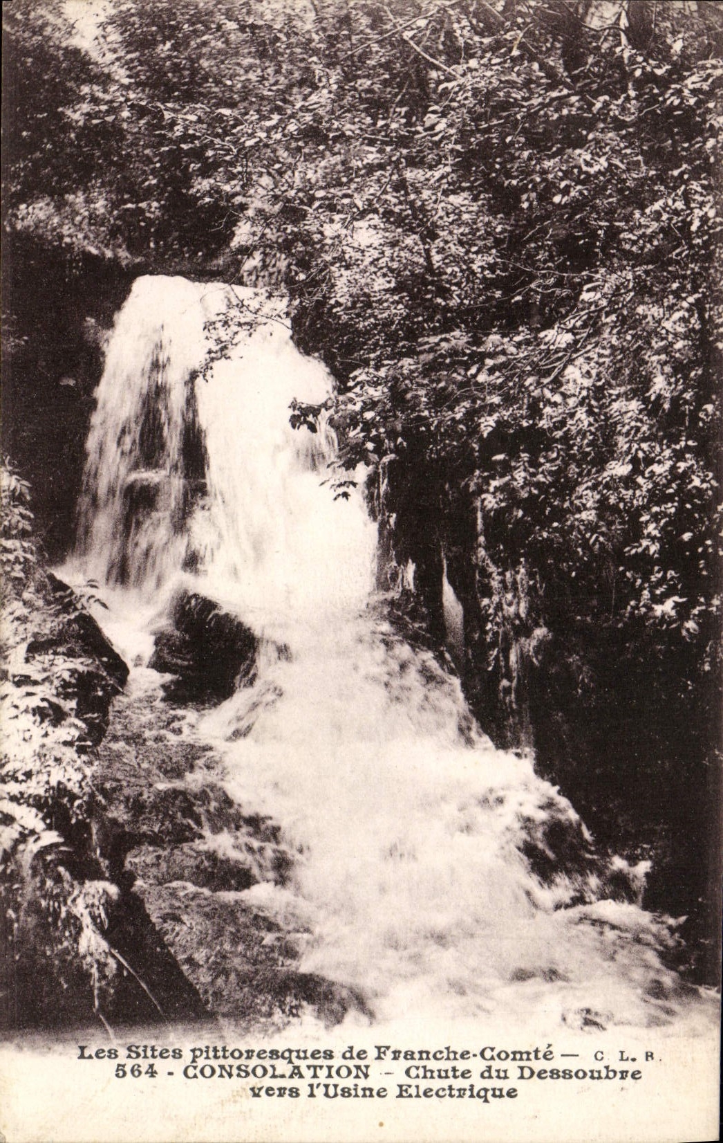 VINTAGE POSTCARD Consolation Castle of Dessoubre towards the Electric Factory