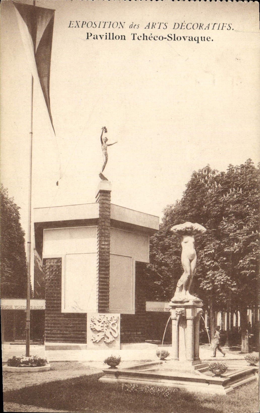 CPA Exposition des Arts Decoratifs Pavillon Tcheco Slovaque 