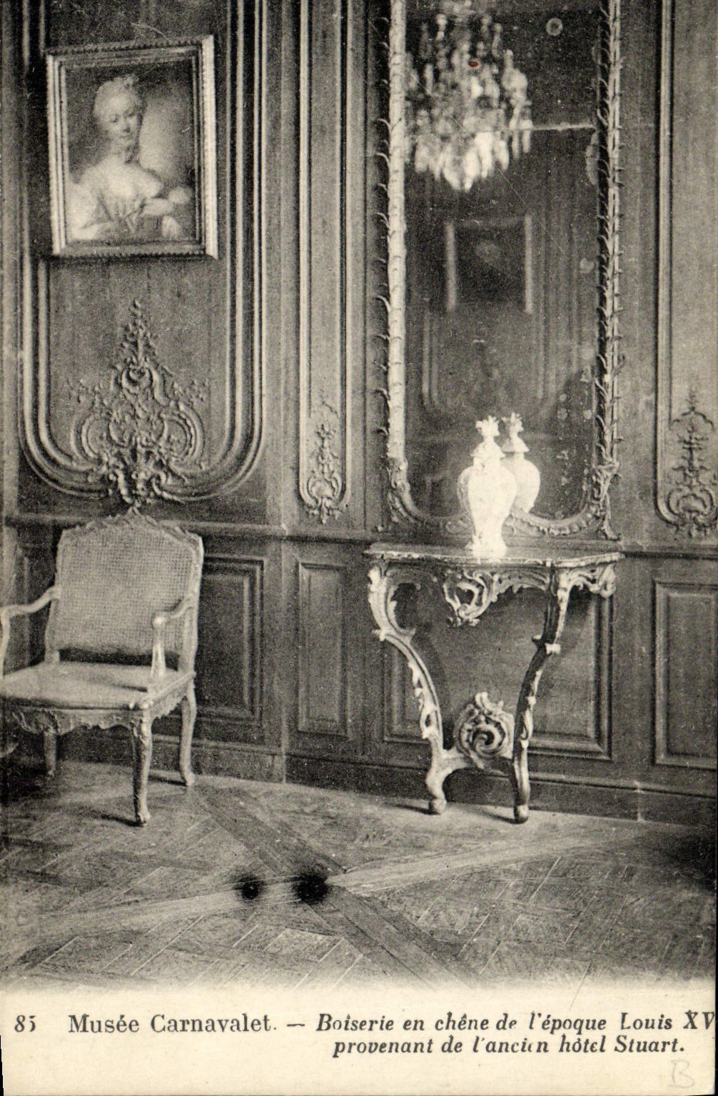 CPA Musee Carnavalet Boiserie en chene l'epoque Louis XV provenant de l'ancien hotel Strrat