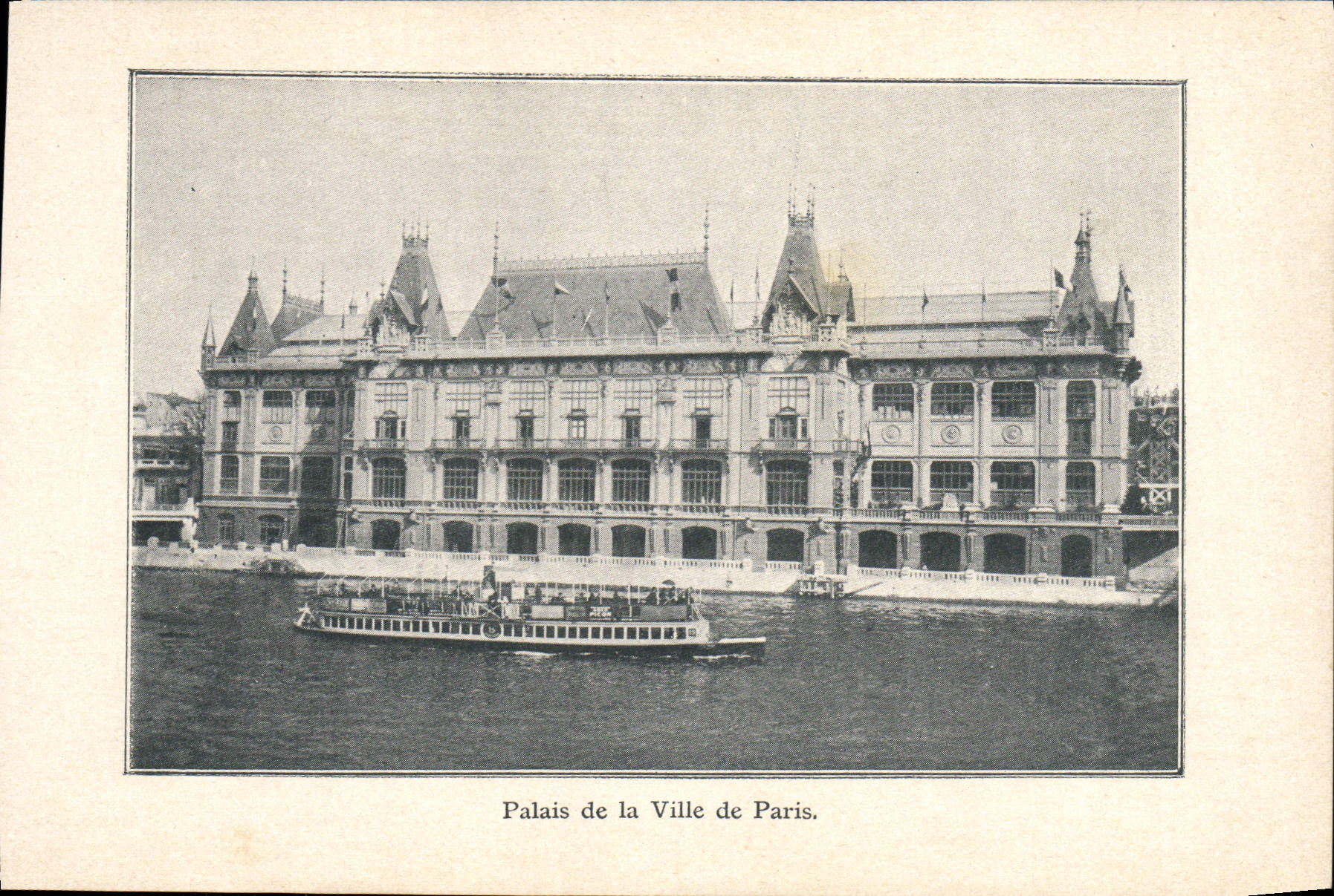 VINTAGE POSTCARD Palate of the Town of Paris Paris