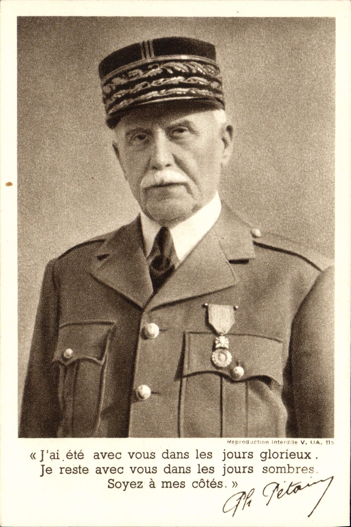 CPA J'ai ete avec vous dans les jours glorieux Petain
