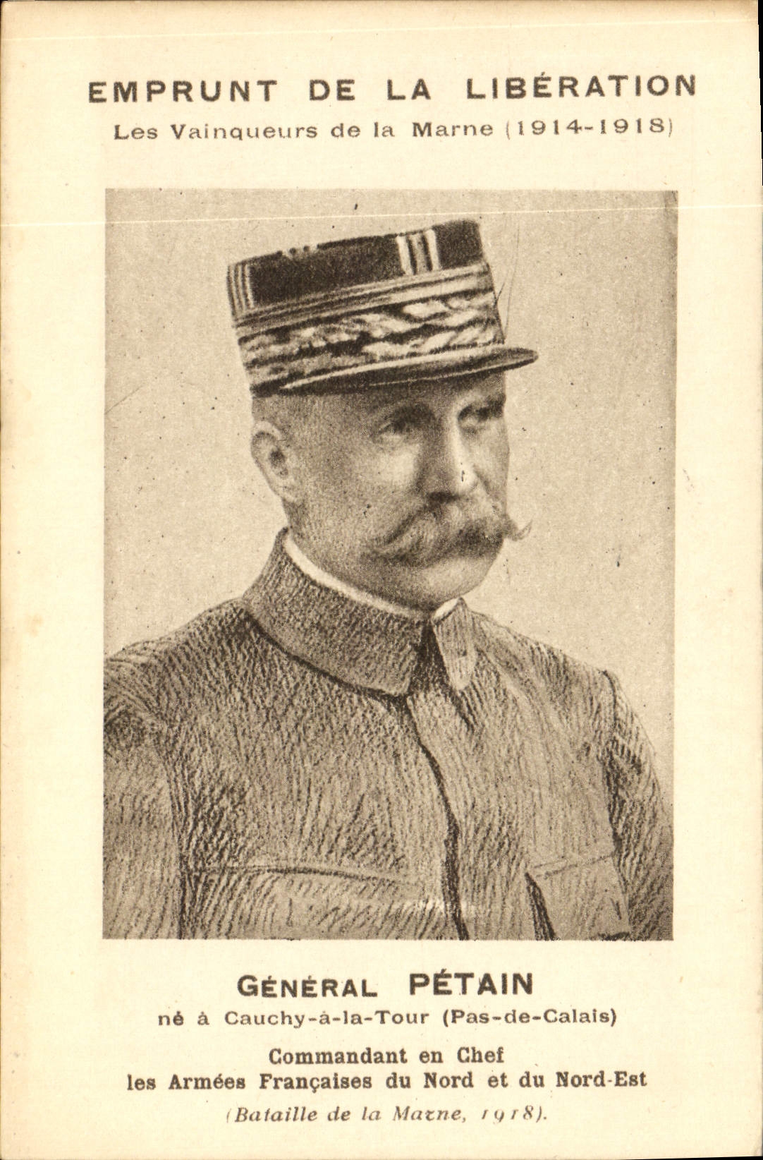 CPA General Petain Emprunt de la Liberation Cauchy a la Tour