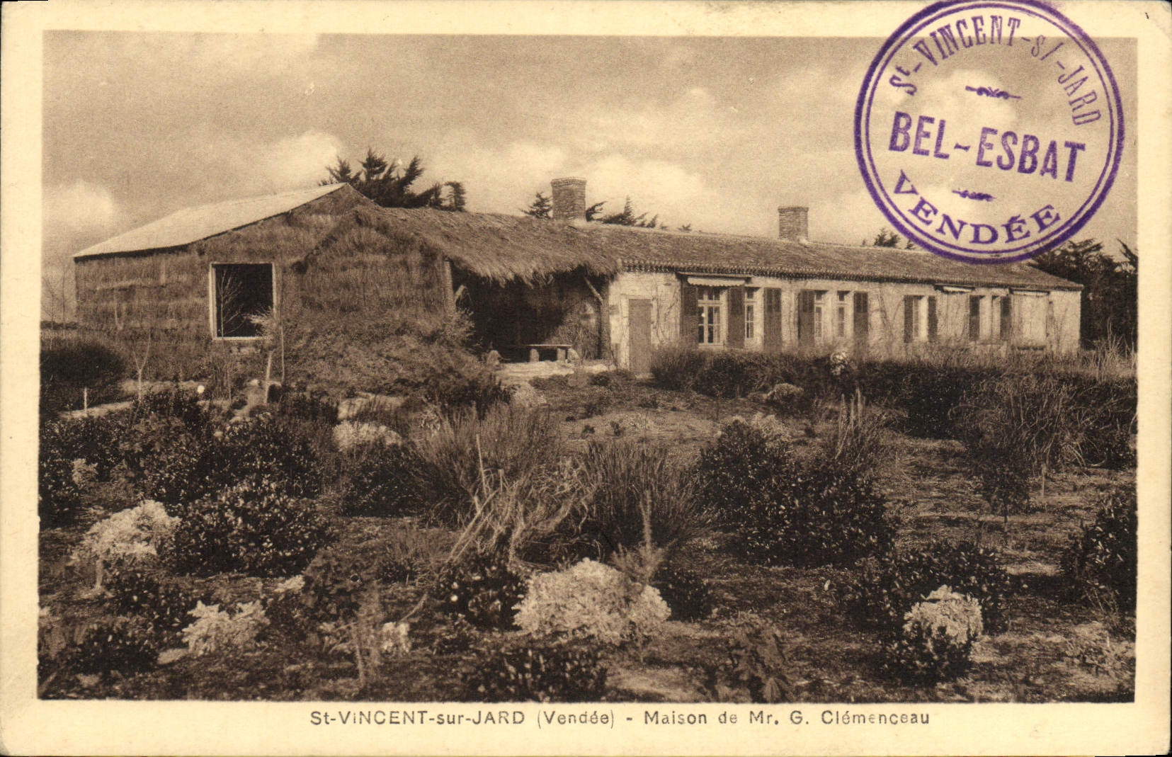 CPA St Vincent sur Jard Maison de Mr G Clemenceau