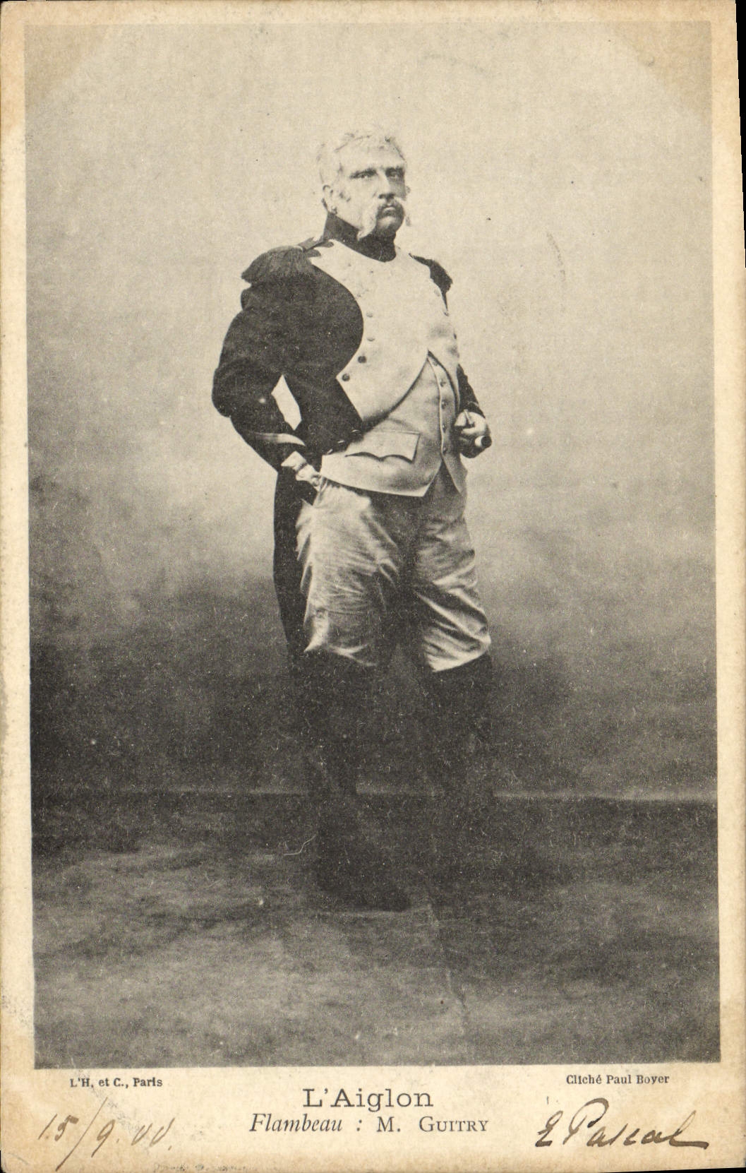 POSTAL de la VENDIMIA la antorcha de Eaglet Guitry