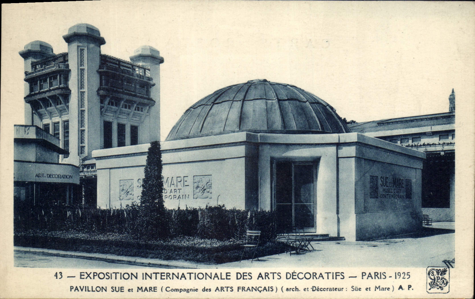 CPA Paris Exposition des Arts Decoratifs Pavillon Sue et Mare
