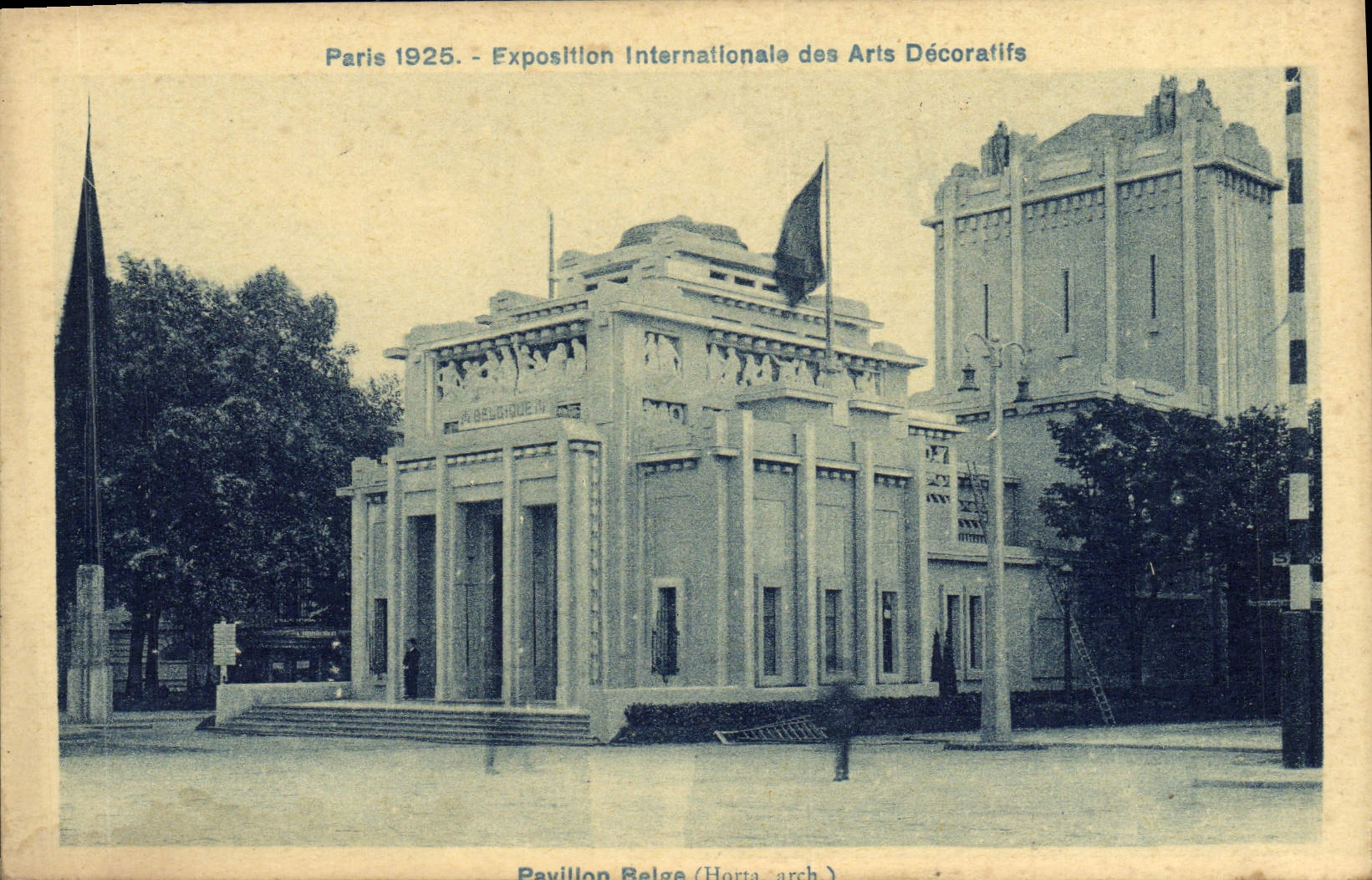 CPA Paris Exposition Internationale des Arts Decoratifs Pavillon belge 