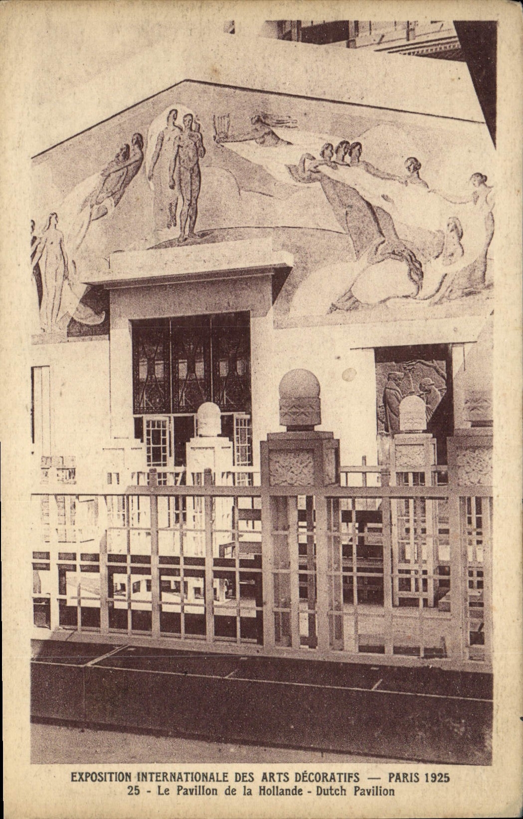 Feria de París de la POSTAL de la VENDIMIA de la casa decorativa de los artes de Países Bajos