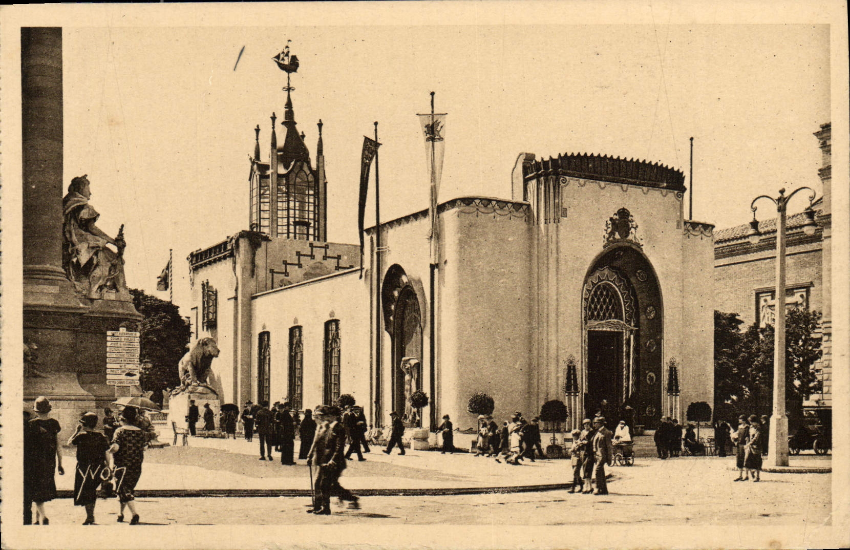 Exposición internacional de la POSTAL de la VENDIMIA de la casa decorativa de los artes del Reino Unido