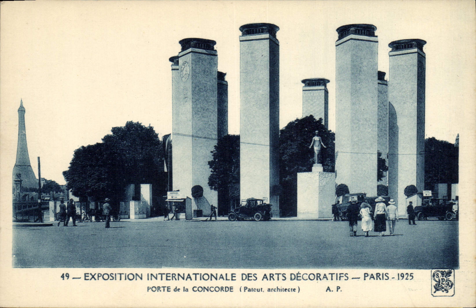 CPA Exposition Internationale des Arts Decoratifs Paris Porte de la Concorde Tour Eiffel