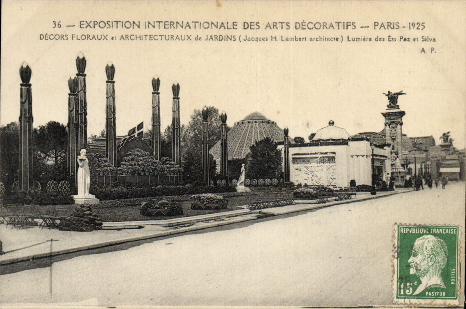 CPA Exposition lnternationale des Arts Decoratifs Paris Jardins Floraux et Architecturaux de Jardins 