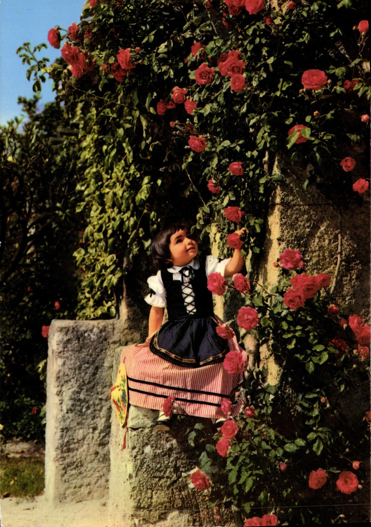 MODERN CARD Dimension of Azure Young girl in local Costume Child