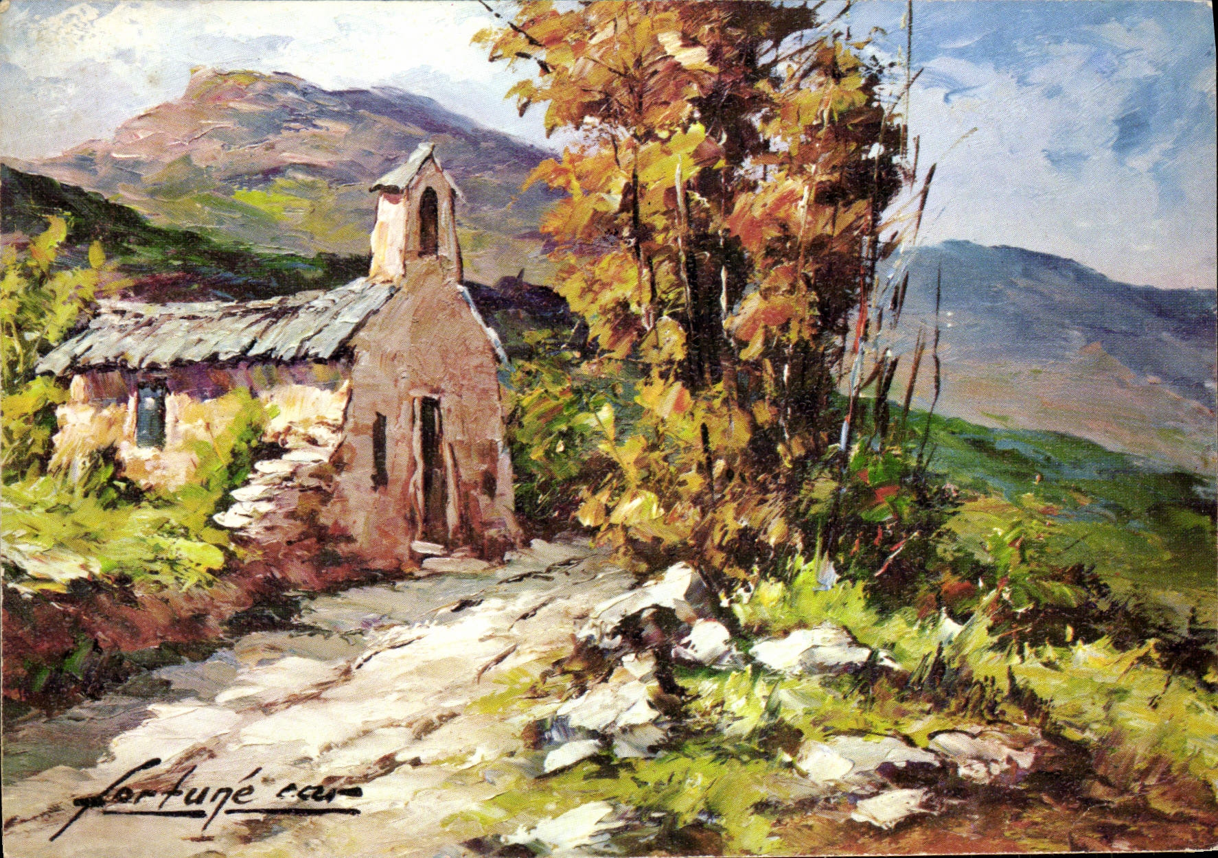 CPM Cote D'Azur Inoubliable Chapelle De Montagne Dans L'Arriere Pays