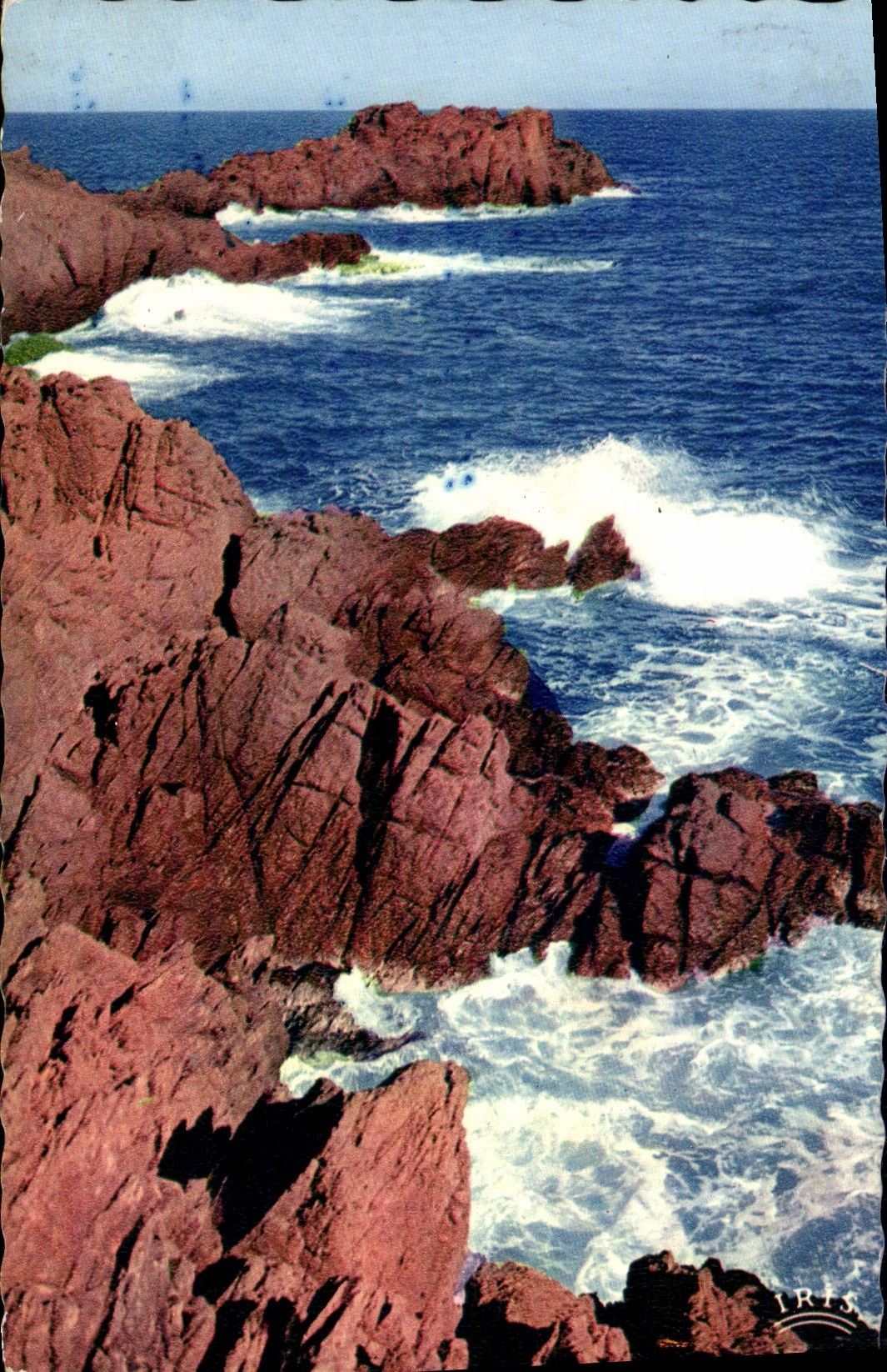 POSTAL MODERNA dimensión de las reflexiones azules de la decoración mediterránea